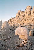 Nemrut Dagi Milli Parki, the tomb of King  Antiochos I, est terrace 